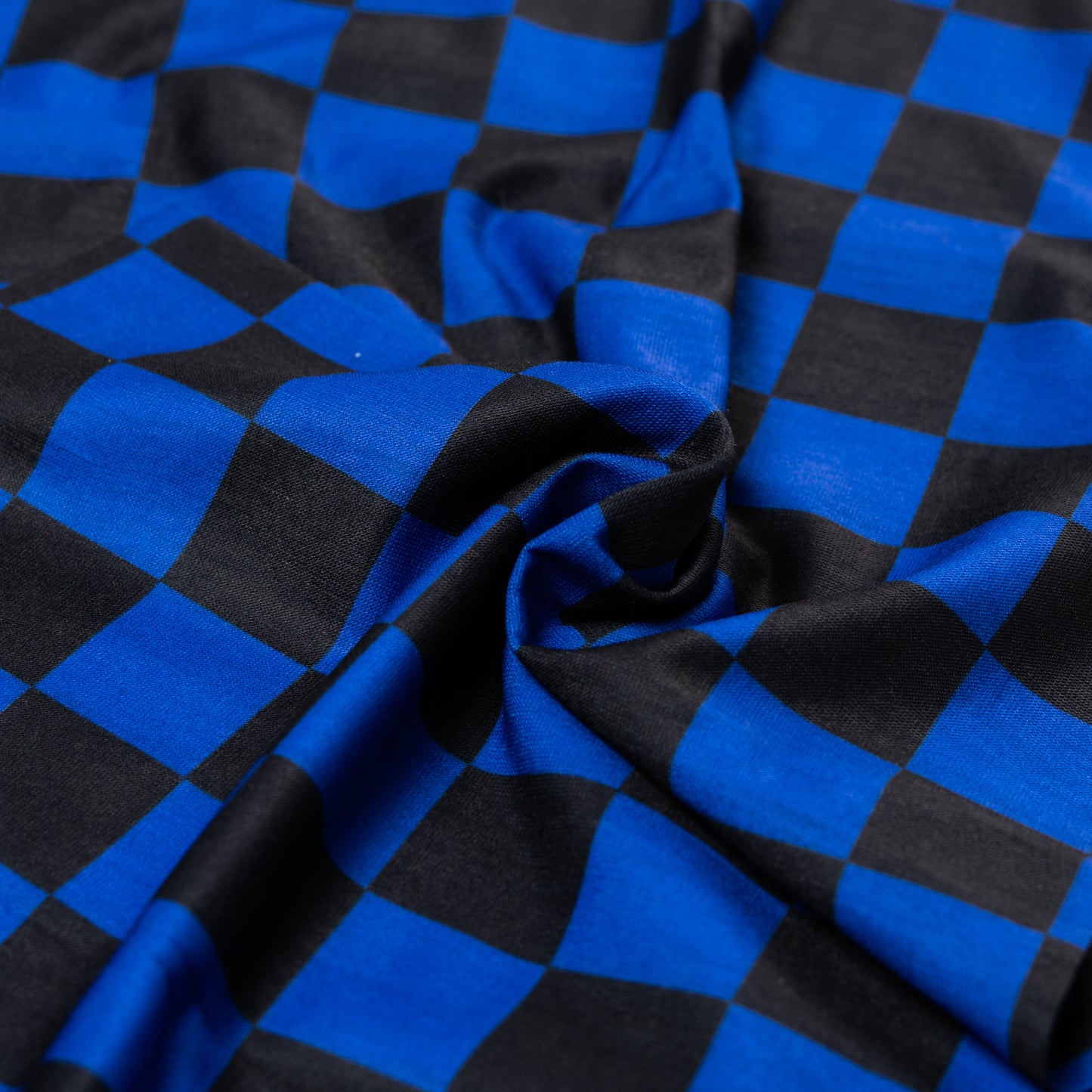 Blue Black Checked Seamless Neck Tube Biker Bandana MOD SKA