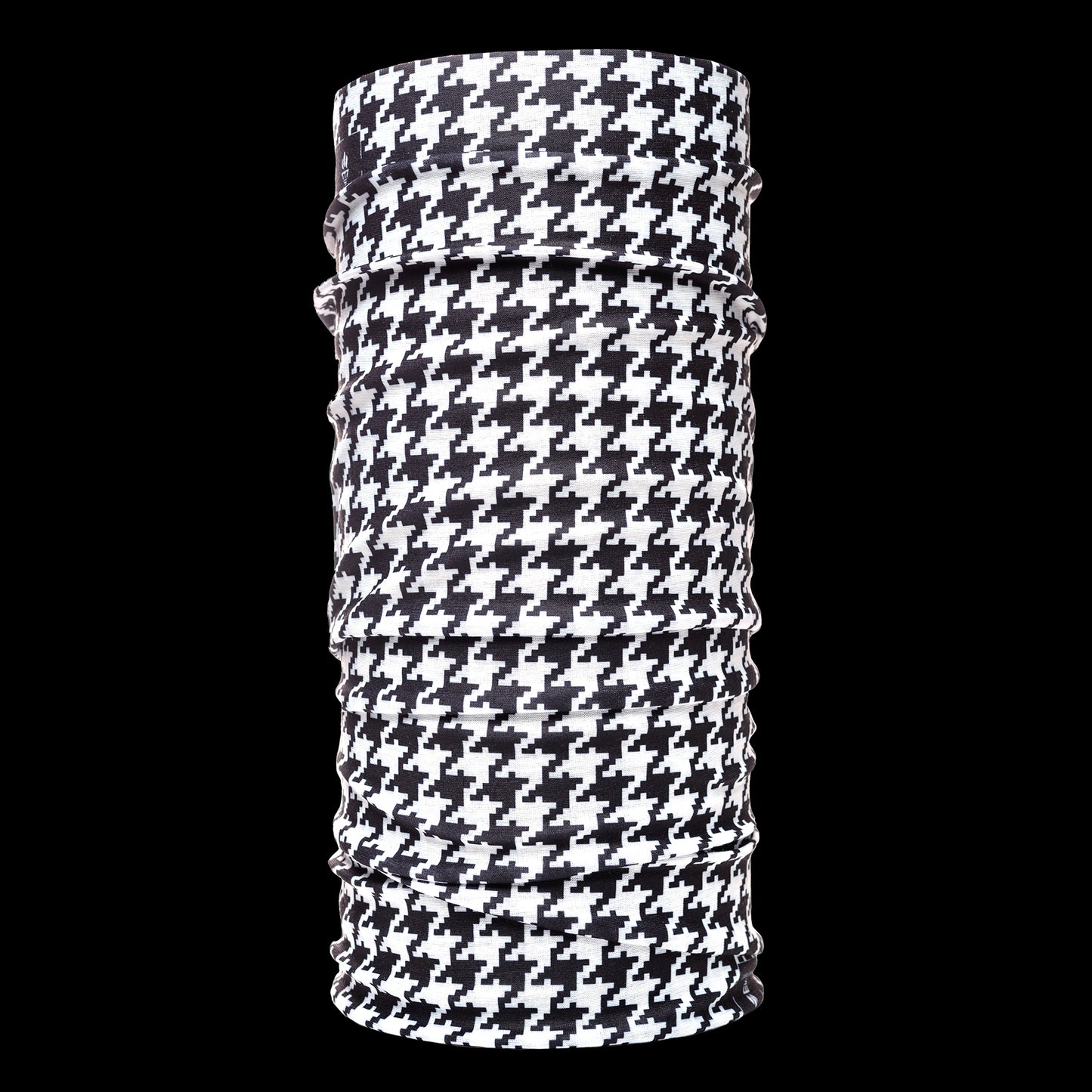 Black White Houndtooth Check Neck Tube Bandana