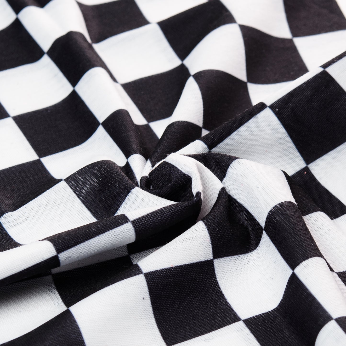Black and White Check Neck Tube Bandana