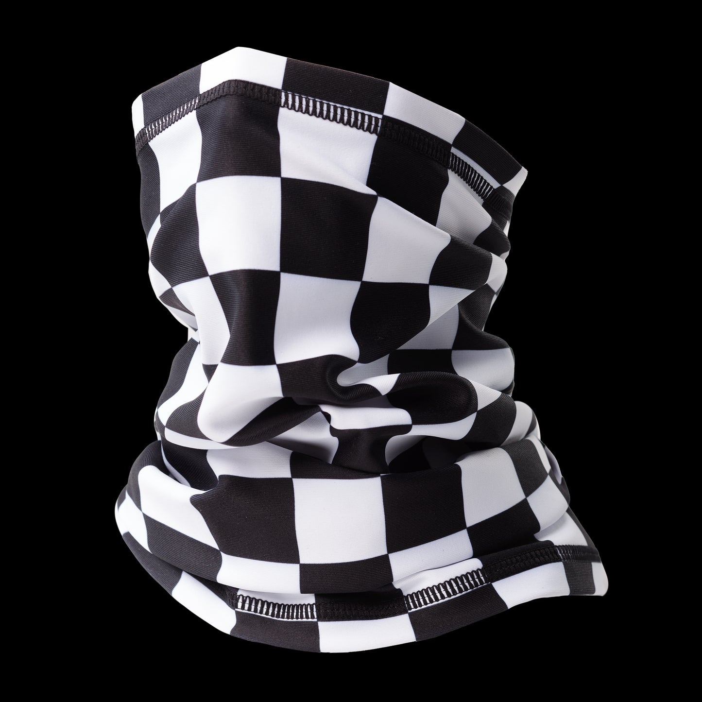 Thermal Black and White Check Neck Warmer