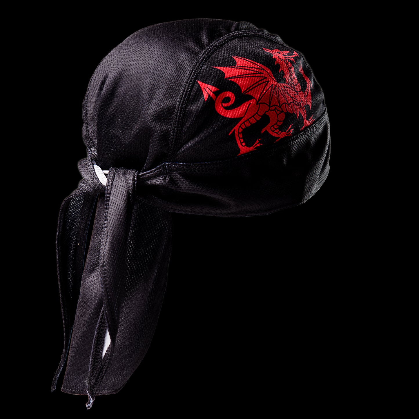 Black Wales Biker Bandana Durag