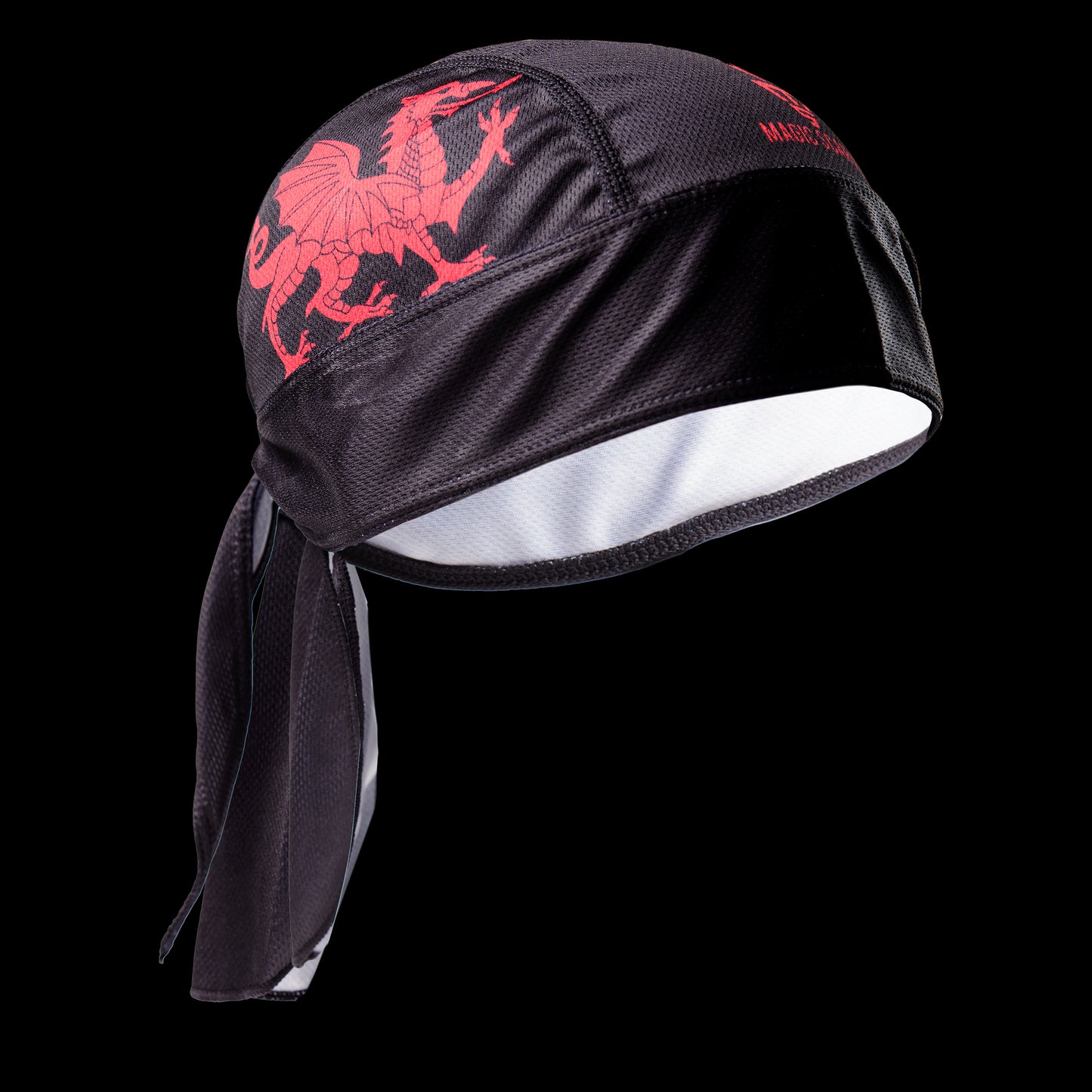 Black Wales Biker Bandana Durag