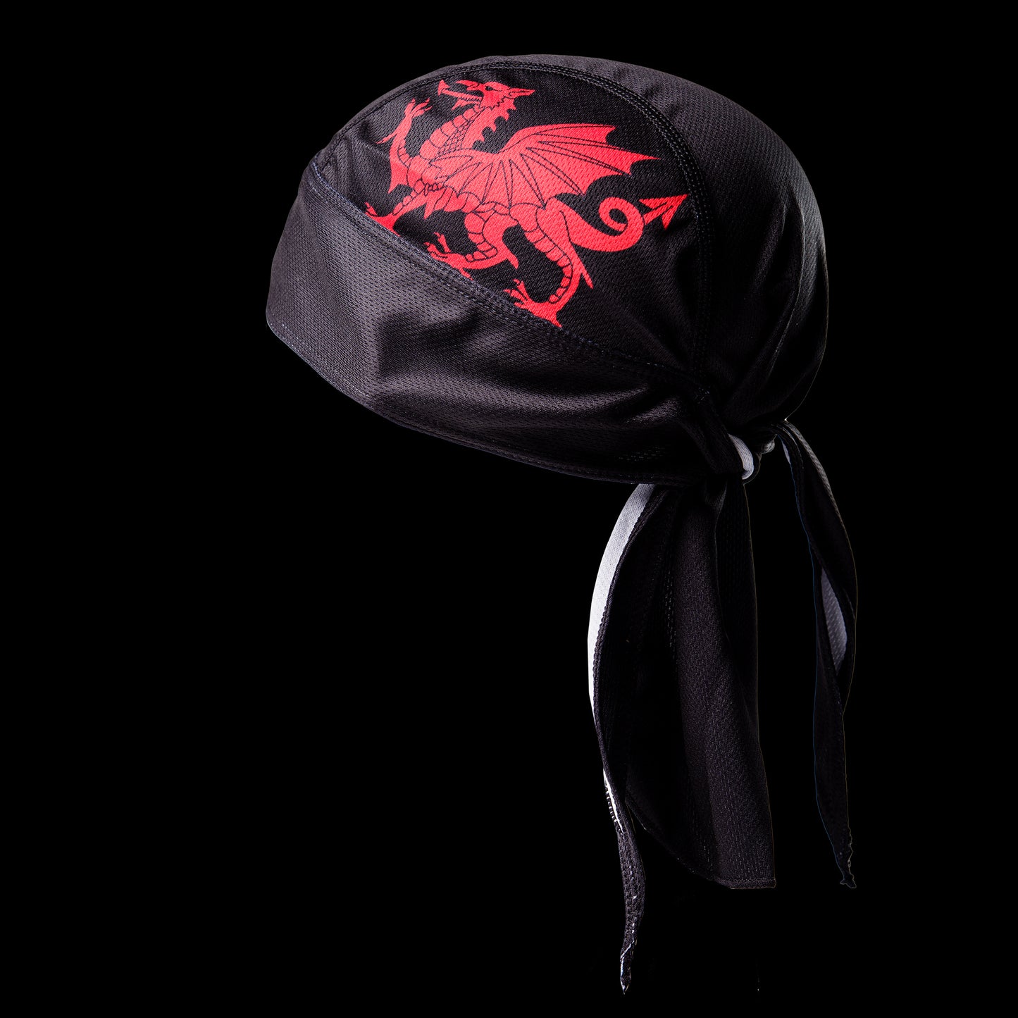 Black Wales Biker Bandana Durag