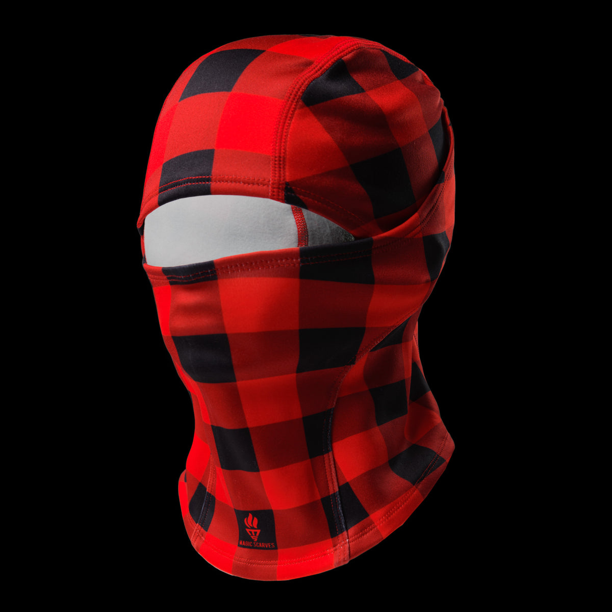 Black Red Check Lumber Jack Winter Thermal Balaclava