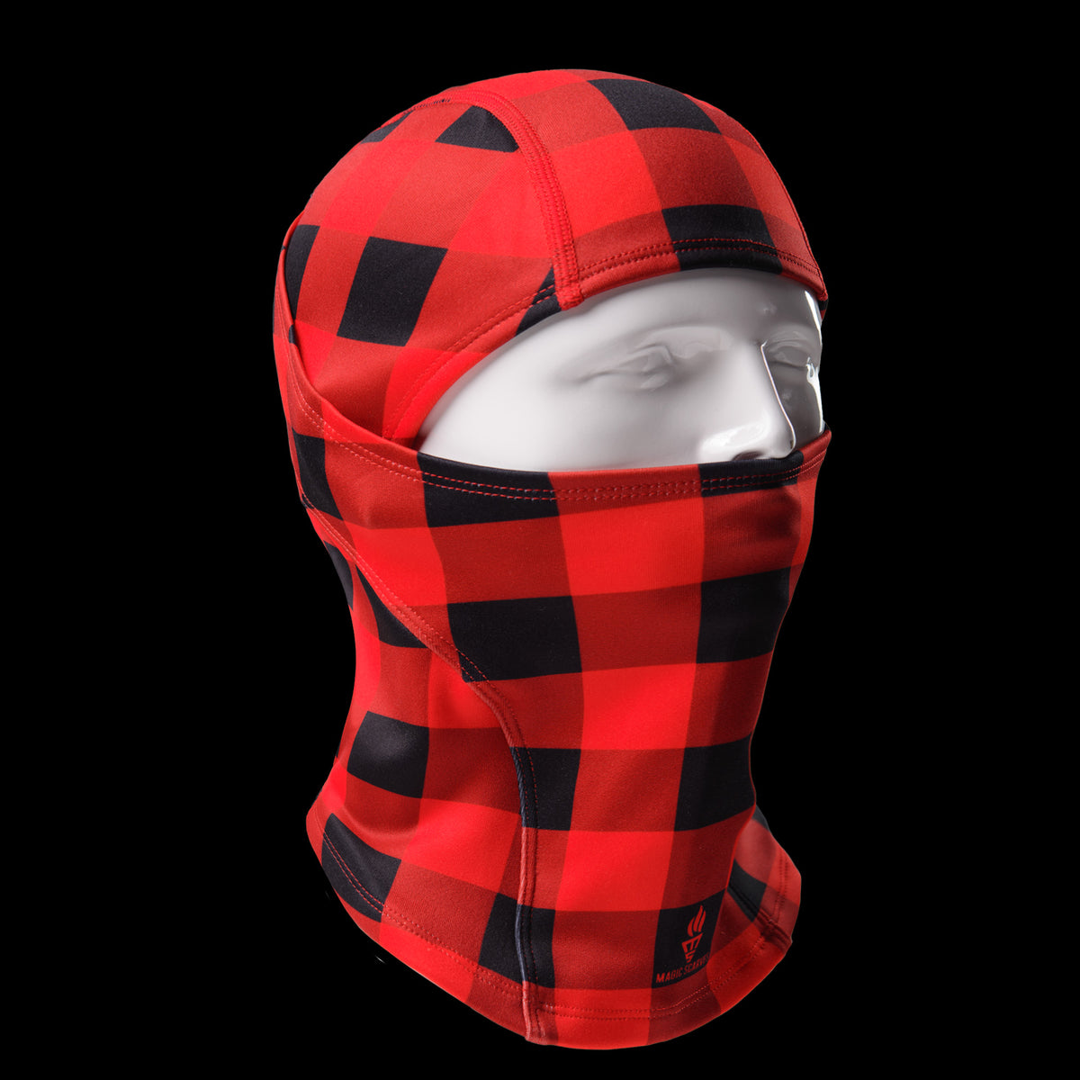 Black Red Check Lumber Jack Winter Thermal Balaclava