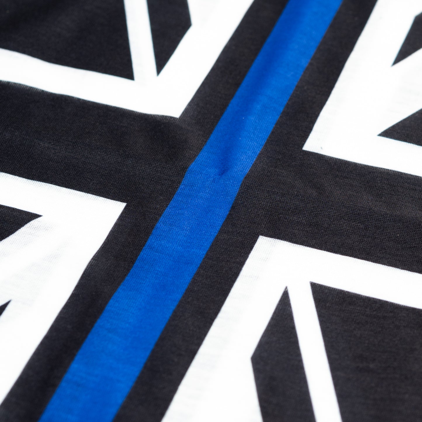 Thin Blue Line Black Union Jack UK Flag Neck Tube Bandana Snood For Men Women