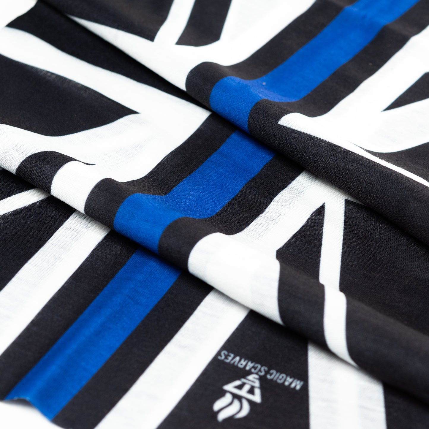 Thin Blue Line Black Union Jack UK Flag Neck Tube Bandana Snood For Men Women