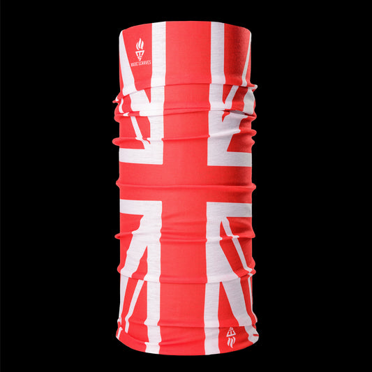 Red Union Jack UK Flag Neck Tube Bandana Snood for Bikers, Novelty