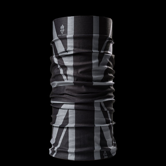 Grey Black Union Jack UK Flag Neck Tube Bandana Snood For Men Women