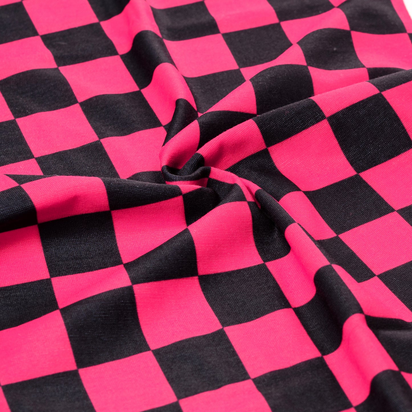 Pink Black Checked Seamless Neck Tube Ladies Biker Bandana Snood  MOD SKA