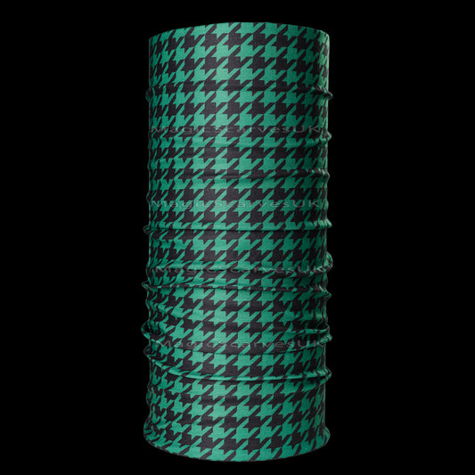 Green Houndstooth Neck Tube Bandana Biker Snood For Men Women MOD Ska