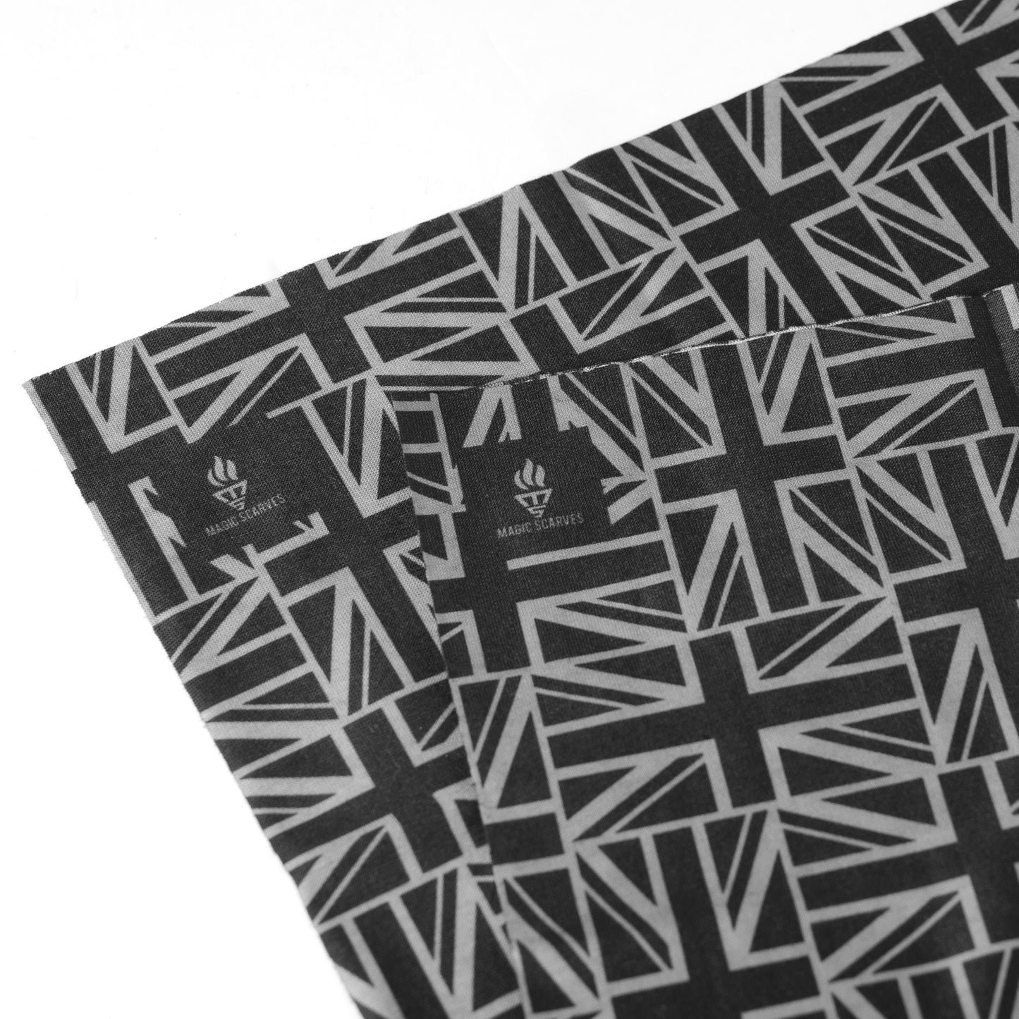 Small Grey Black Union Jack UK Flag Neck Tube Bandana Snood For Men Women