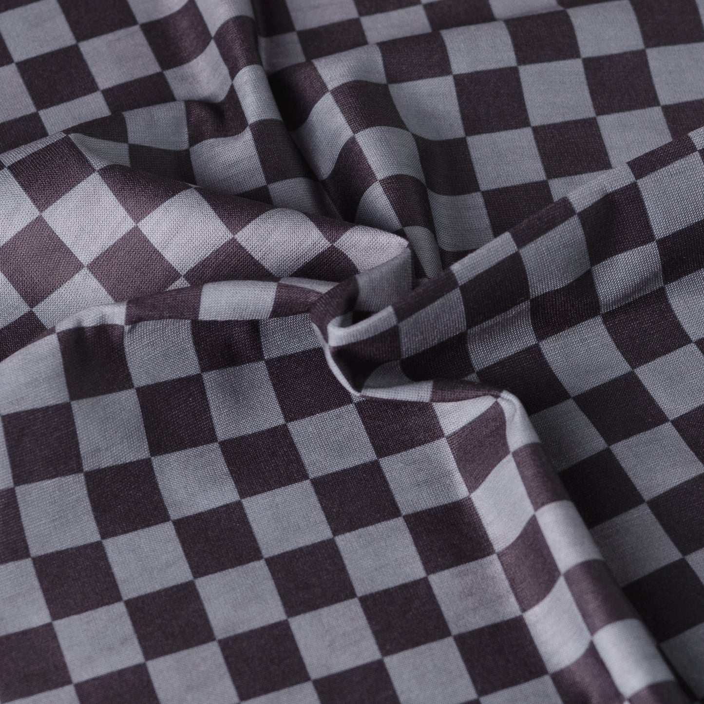 Black Grey Checked Seamless Neck Tube Biker Snood Bandana MOD SKA