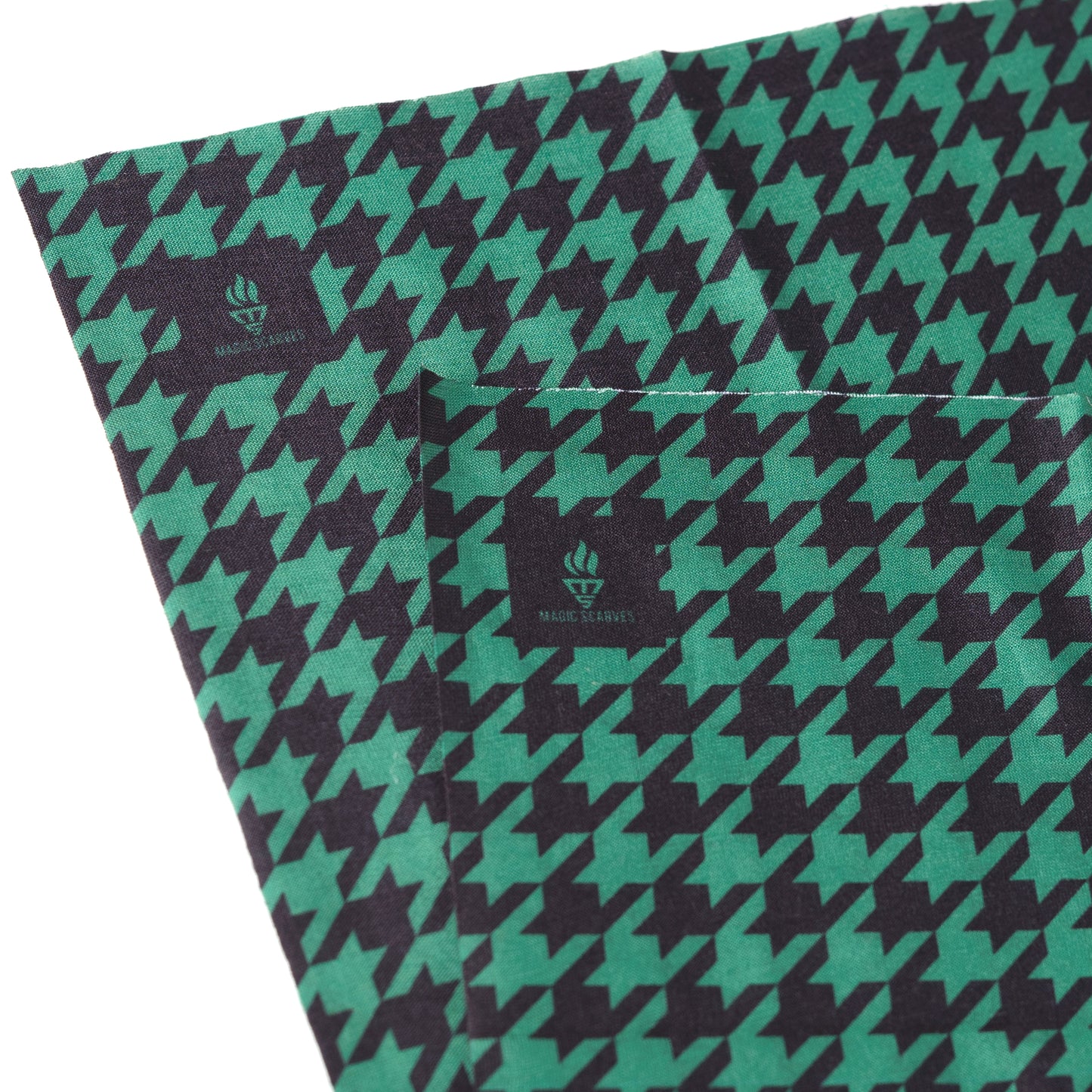 Green Houndstooth Neck Tube Bandana Biker Snood For Men Women MOD Ska