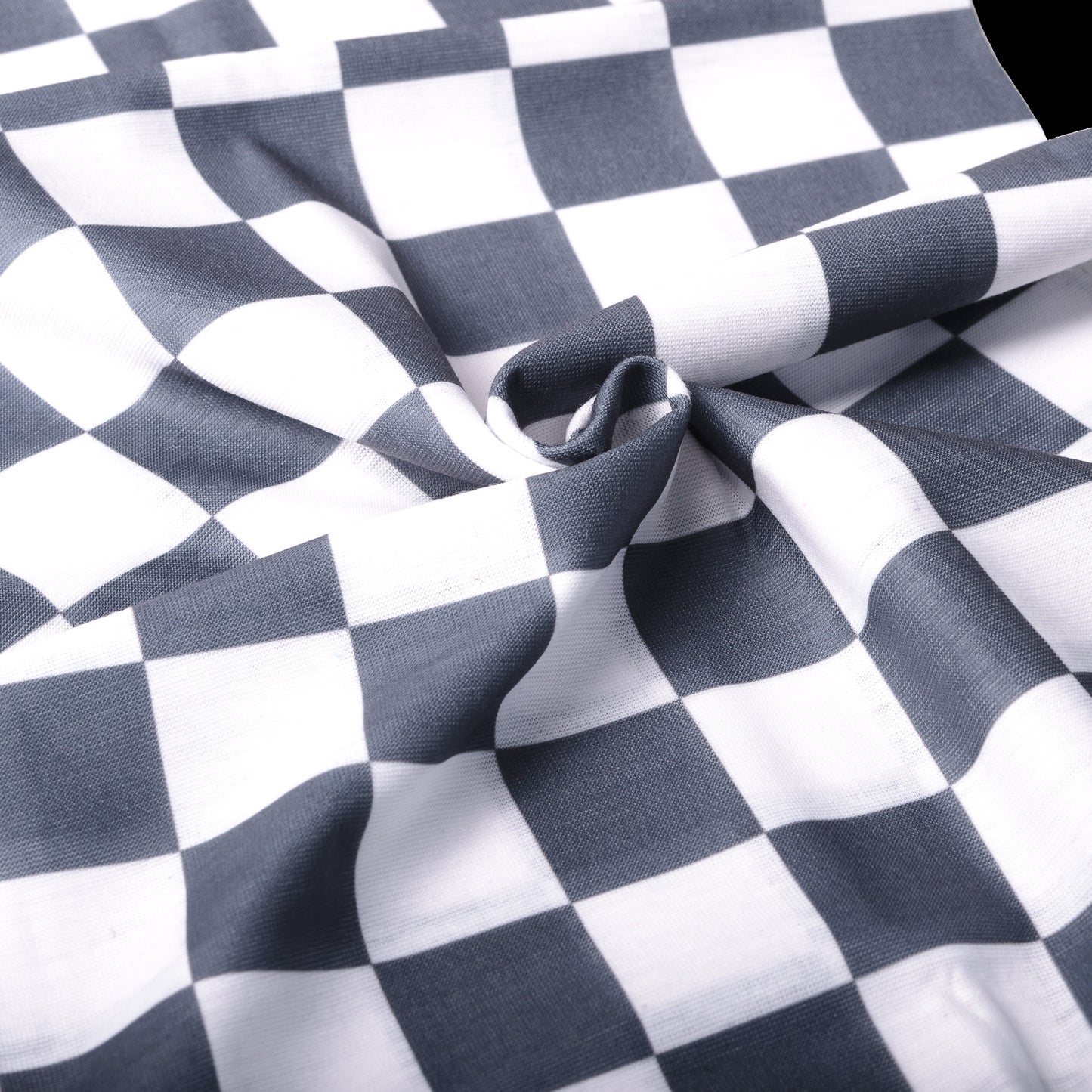 Grey White Checked Seamless Neck Tube Biker Bandana MOD