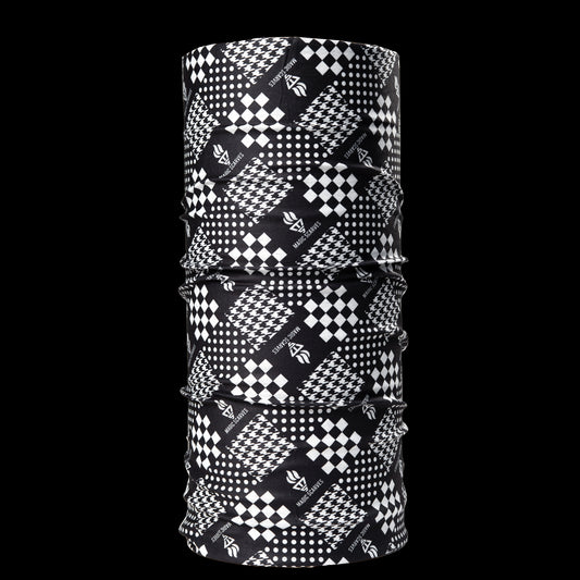 Black and White Neck Tube Bandana, Polka Dot, Checked and Houndstooth Snood