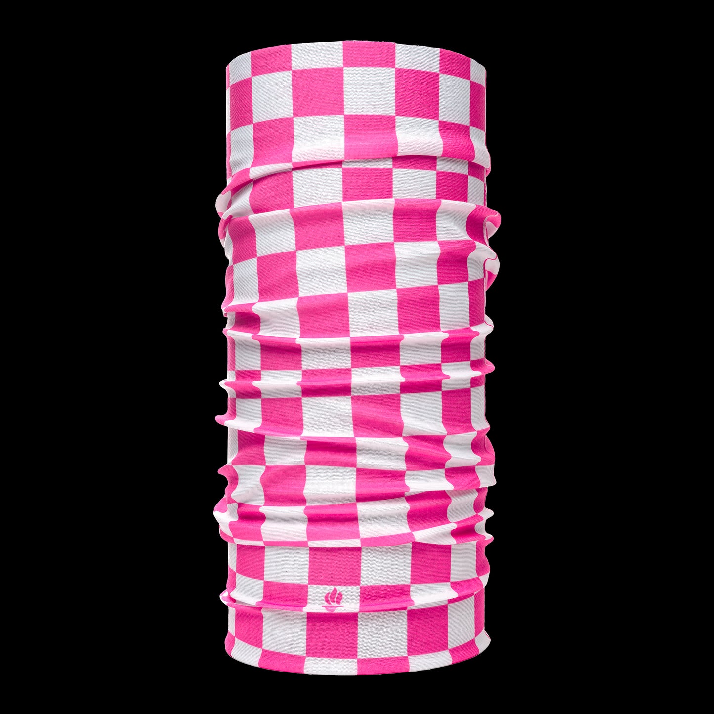 Pink White Check Neck Tube Bandana