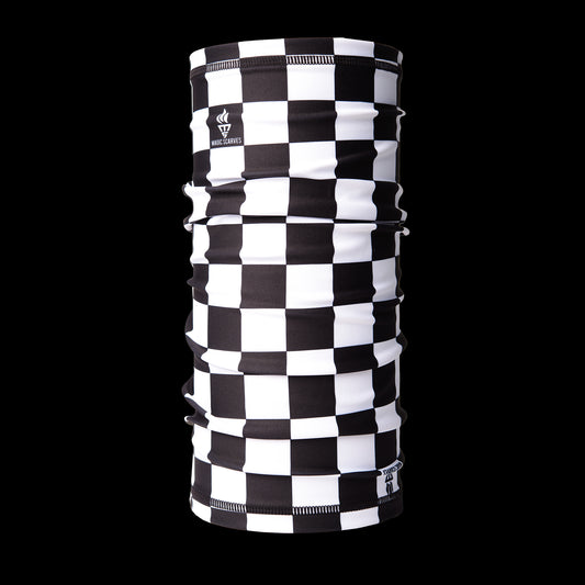 Thermal Black and White Check Neck Warmer