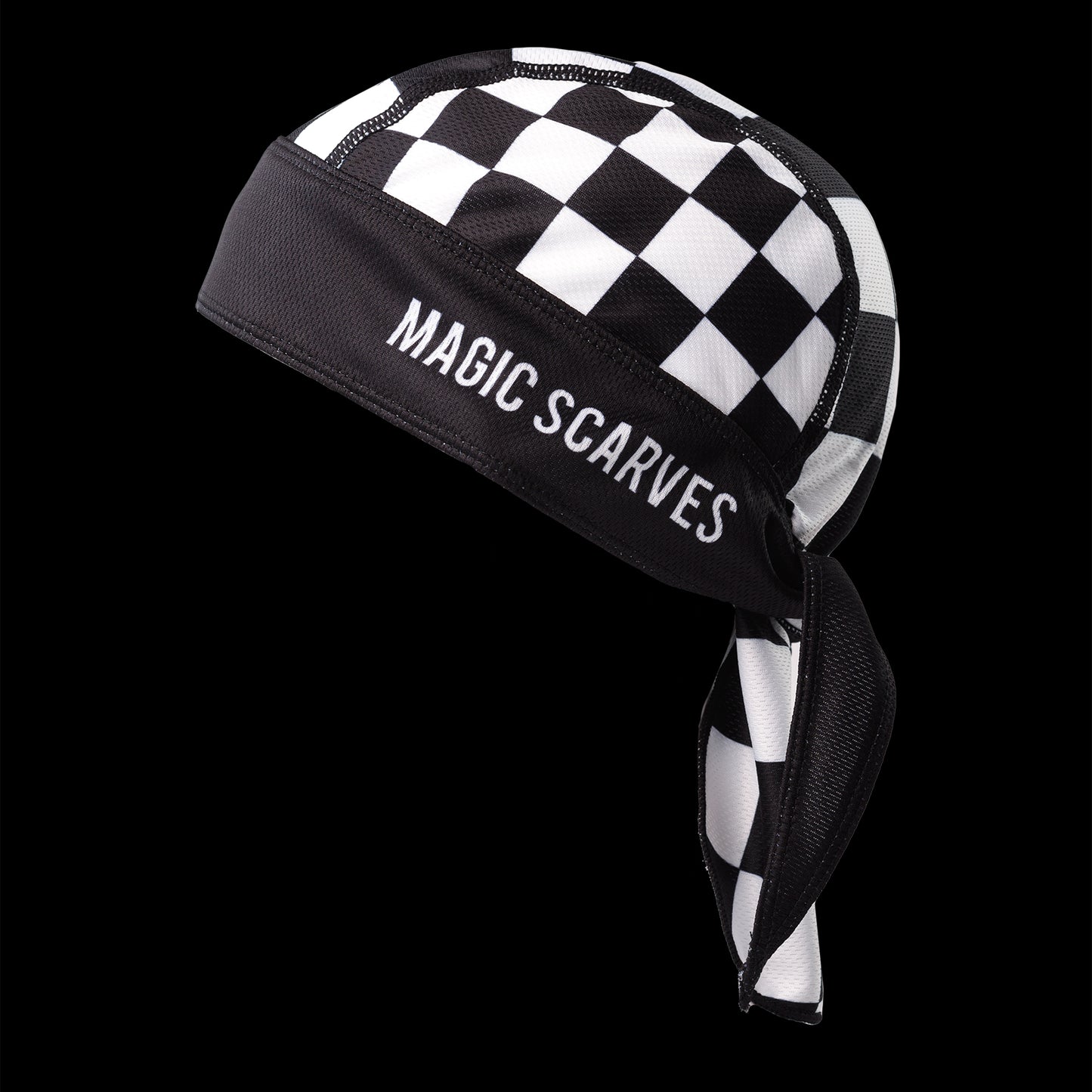 Black White Check Bandana