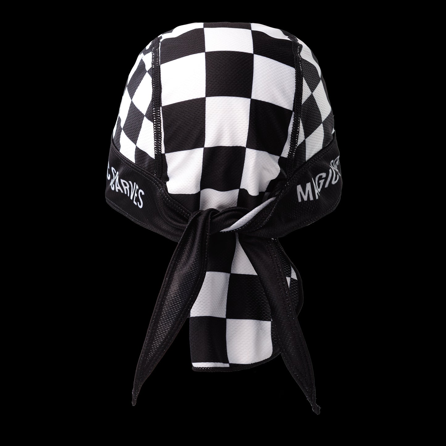 Black White Check Bandana