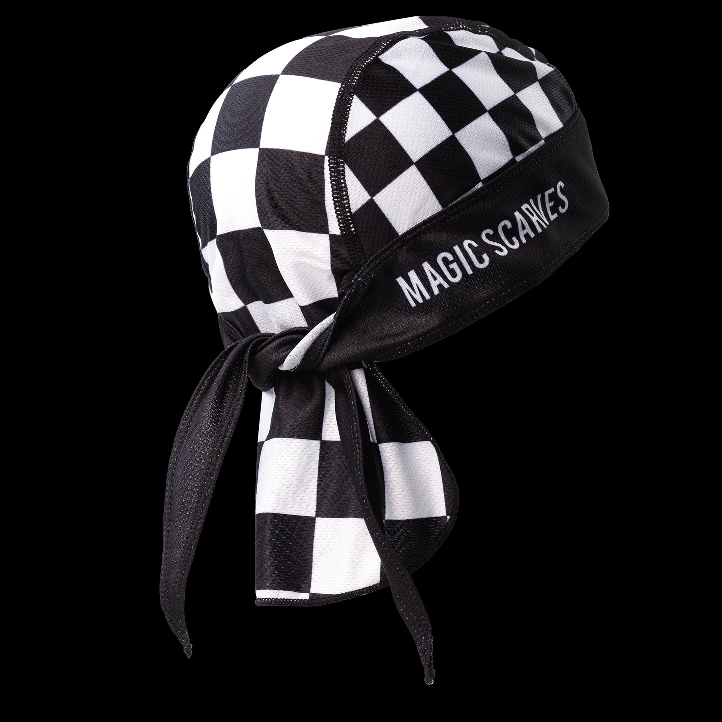 Black White Check Bandana