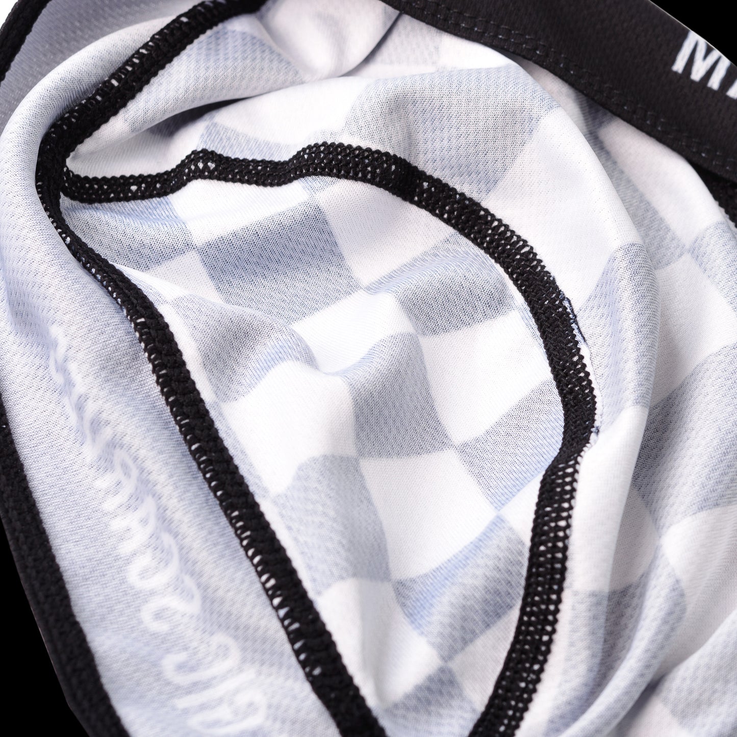 Black White Check Bandana